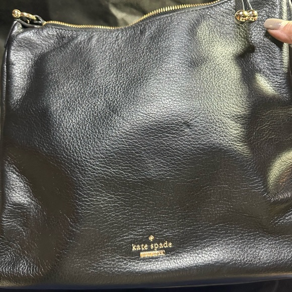 Kate Spade beautiful Black leather shoulder bag. No call outs. Very clean. - Picture 2 of 8
